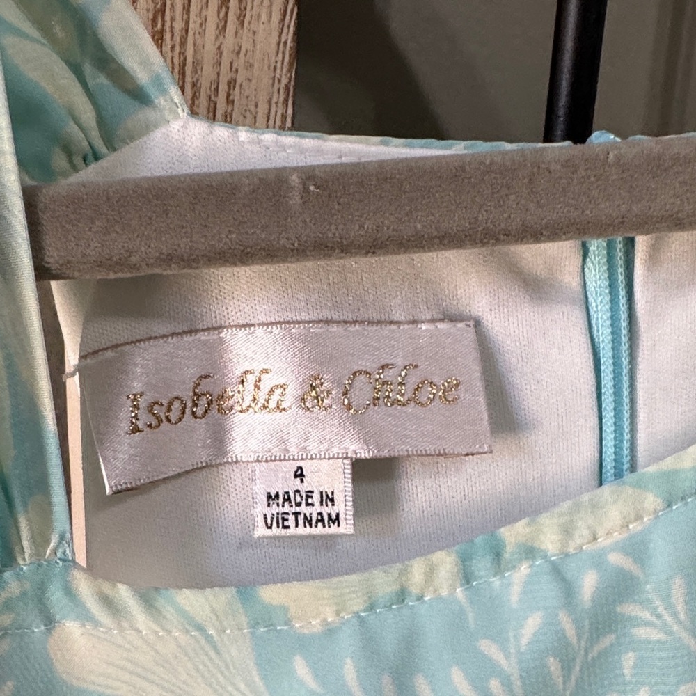 Isobella & Chloe Light Blue Ruffle Dress 4 Church Wedding - Picture 2 of 11